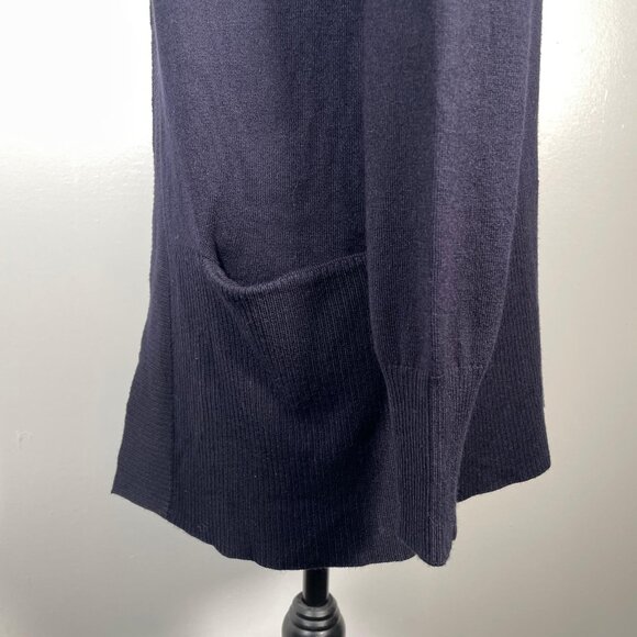 Premise Studio Black Shawl Neck Open Front Soft Knit Long Sleeve Cardigan S - Picture 10 of 13